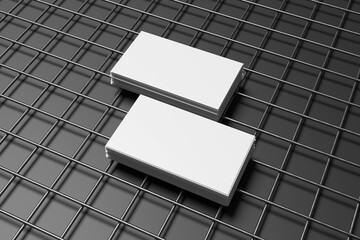 Blank Business Card Mockup with grey background