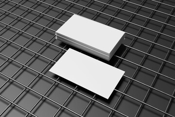 Blank Business Card Mockup with grey background
