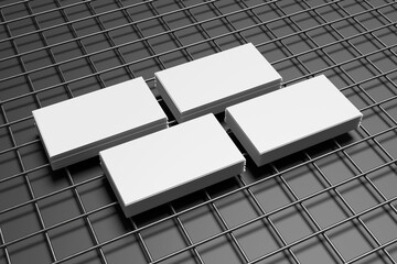 Blank Business Card Mockup with grey background