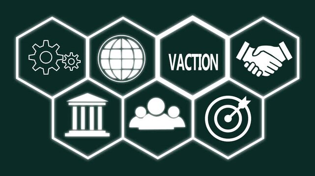 Businessman pressing a Vaction concept.