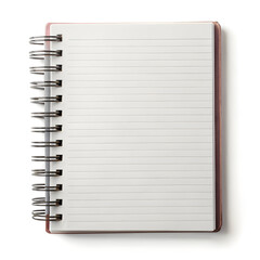notebook isolated on white background