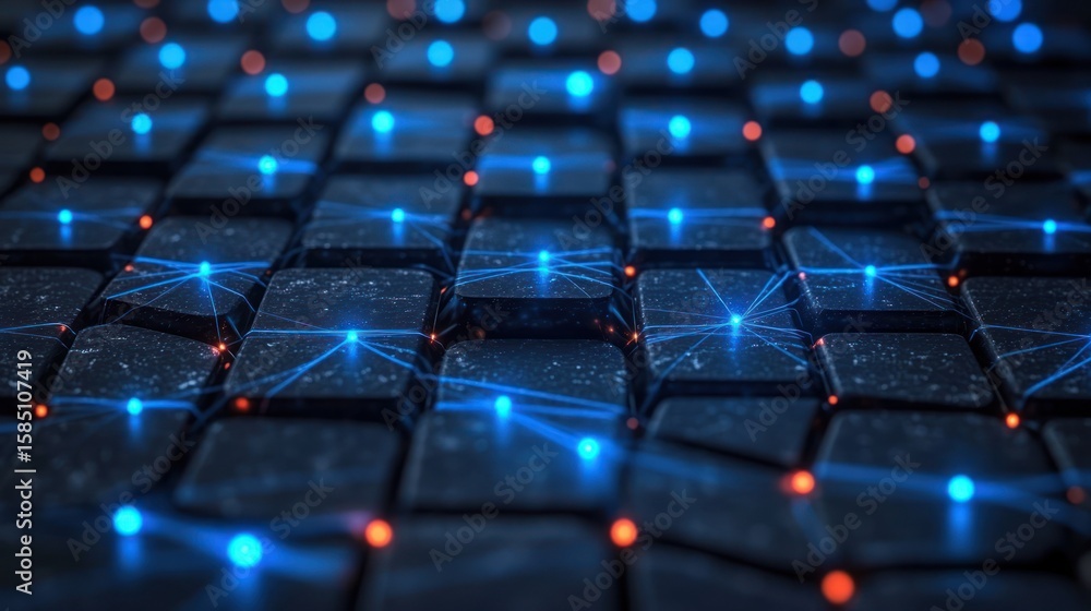 Poster abstract technology network pattern