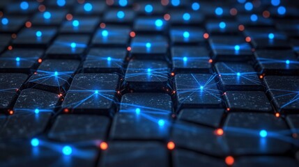 Obraz premium Abstract technology network pattern