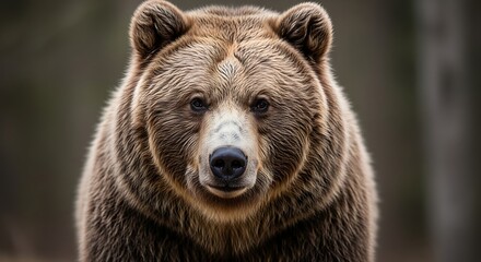 Close Up of a Brown Bear Looking Directly at Camera