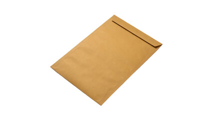 large a4 blank brown envelope isolated on transparent background	