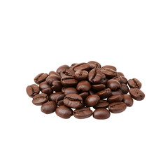 Naklejka premium The rich, dark, and inviting aroma of freshly roasted coffee beans, isolated on white or transparent background. PNG format.