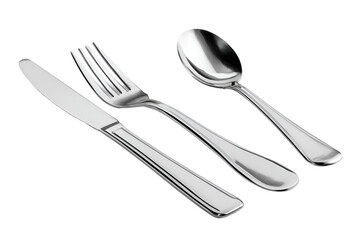 Shiny Silver Cutlery Set Spoon, Fork, Knife, Dining Elegance