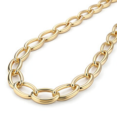 a sleek golden chain with a polished finish