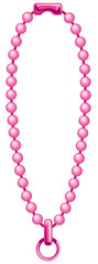 シンプルなボールチェーンのジョイント金具付きベクターアイコンイラスト(Simple Ball Chain Vector Icon Illustration with Connector Fittings)