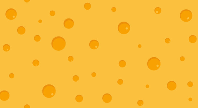 Cheese pattern background with yellow circular holes