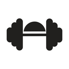Barbell icon silhouette representing strength fitness and gym training