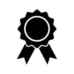 Minimalist certificate shaped badge silhouette for academic or award visuals