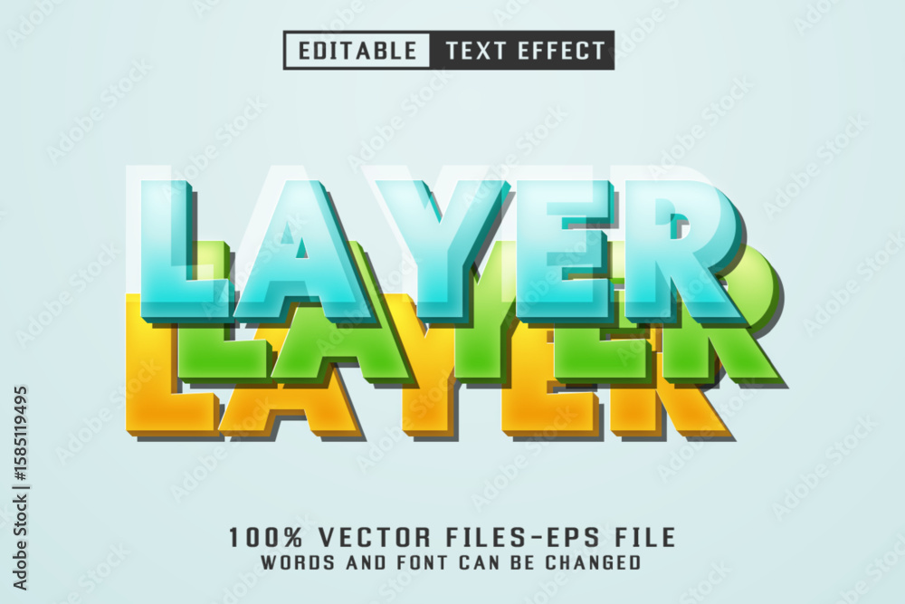 Poster layer 3d text - editable text effect