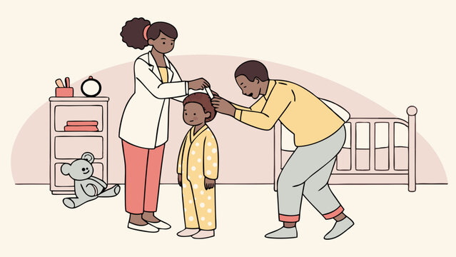 Regular check up for children with a doktor