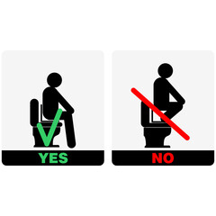 no, and permit toilet signs
