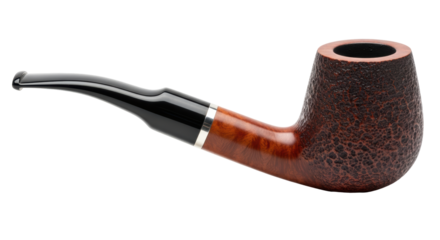 Isolated Brown Smoking Pipe