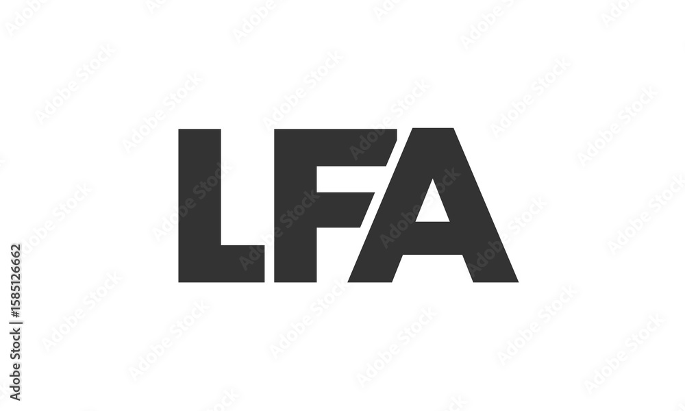 Poster lfa logo design template with strong and modern bold text. initial based vector logotype featuring s