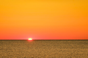 海　夕日　夕焼け