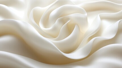 Fototapeta premium Luxurious draped silk fabric forming an elegant rosette or flower shape