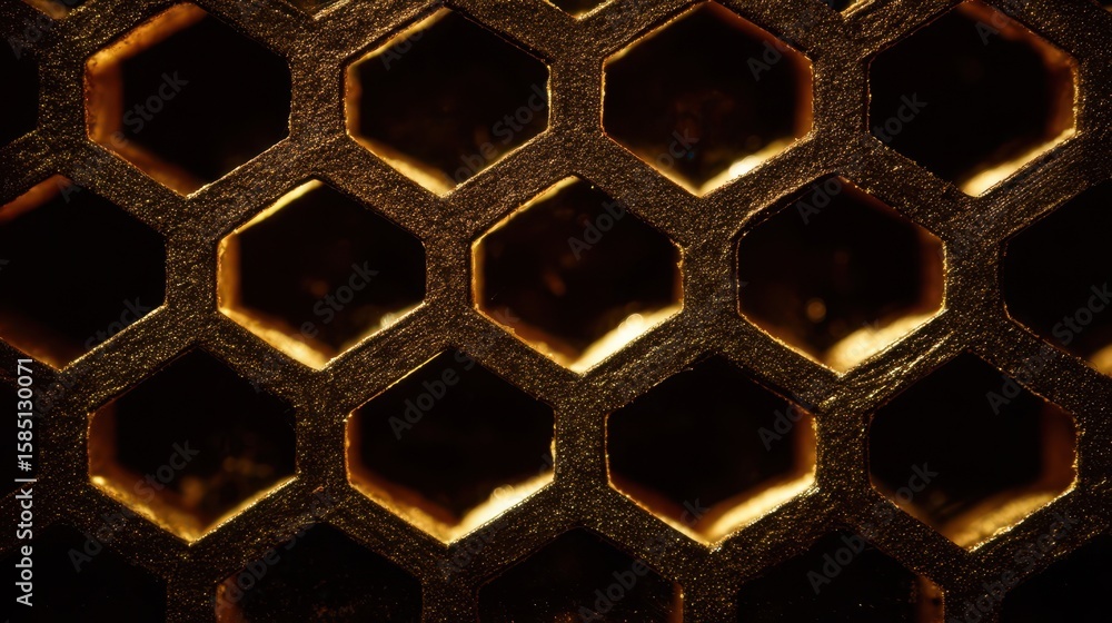 Poster close-up view of a honeycomb pattern.