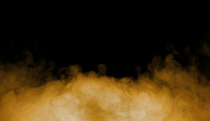 Glitter gold dust on a black background. storm particles of dirt flying, fine sand cloud, abstract. texture of the wind of smoke powder in the desert, causing a wave of brown dust to blow

