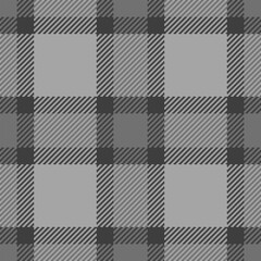 Monochrome plaid pattern. Classic tartan design in shades of grey. Ideal for backgrounds, apparel, textiles, and design elements. Versatile timeless.