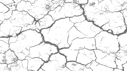 Cracked earth surface texture with deep realistic fracture lines. Seamless dry soil pattern perfect for grunge, erosion and broken backgrounds.