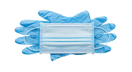 Isolated Surgical Mask and Gloves