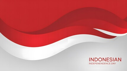 Abstract Christmas background with a waving red and white flag design, perfect for holiday celebration cards or gift decoration