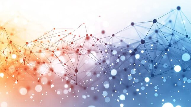 This blue and red tech web represents digital flow, data exchange, or neural networks &mdash; perfect for websites, innovation, or science concepts.

