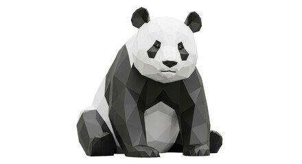 Isolated Low Poly Panda © Sophia