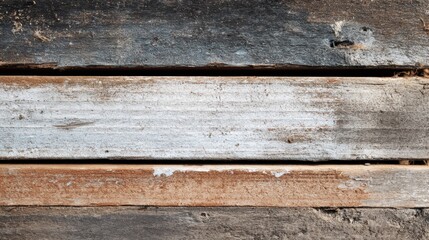 Obraz premium Weathered Wood Slats Display Rustic Texture and Natural Patterns Ideal for Backgrounds or Design Projects in Various Settings
