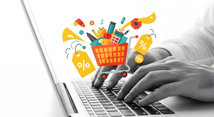 Online Shopping and E-commerce Concept
