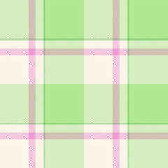 Elegant plaid pattern with green, pink, beige hues. Seamless, classic design perfect for textiles, backgrounds, or digital art. Versatile, fresh, stylish.