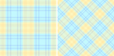 Pastel plaid patterns in yellow and light blue. Perfect for textile design, wrapping paper, or scrapbooking.  These soft, calming textures evoke feelings of serenity and nostalgia.