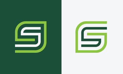 GS or gs monogram logo design