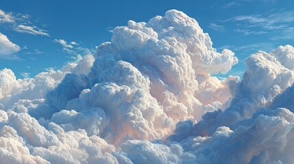 Blue and white sky with cloud shapes resembling ancient Chinese dragon head outline, floating in air, symbolic for wallpapers, cultural designs, or background elements.