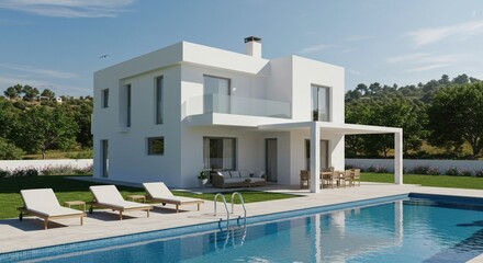 Fototapeta premium luxury swimming pool