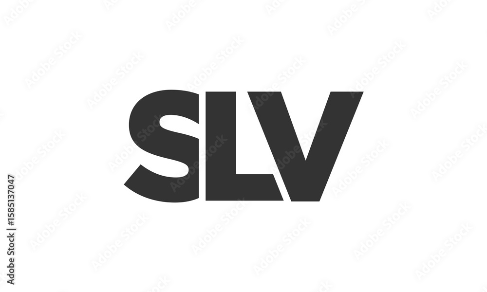 Fototapete SLV logo design template with strong and modern bold text. Initial based vector logotype featuring simple and minimal typography. Trendy company identity.