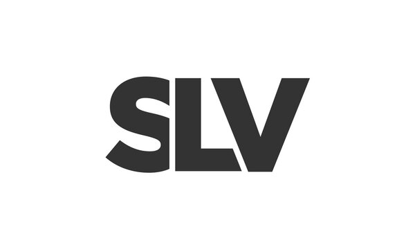 SLV logo design template with strong and modern bold text. Initial based vector logotype featuring simple and minimal typography. Trendy company identity.