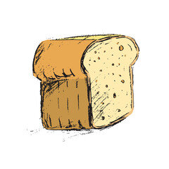 COLORED ILLUSTRATION OF BREAD FOOD