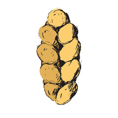 COLORED ILLUSTRATION OF BREAD FOOD