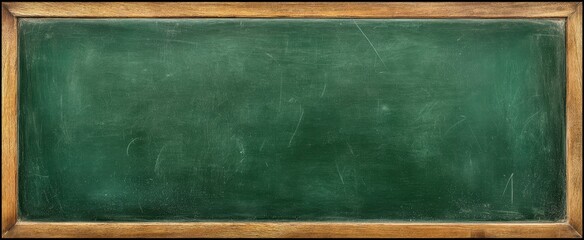 The empty chalkboard ready for new educational ideas and inspirations.