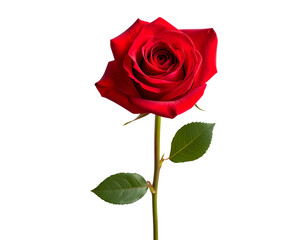 red rose isolated on white background