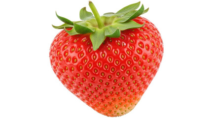 Isolated Single Strawberry