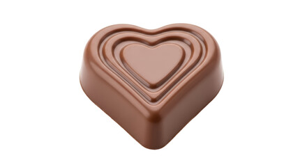Isolated Heart Shaped Chocolate Candy