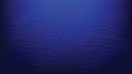 Fototapeta premium abstract technology background with blue circuit board 