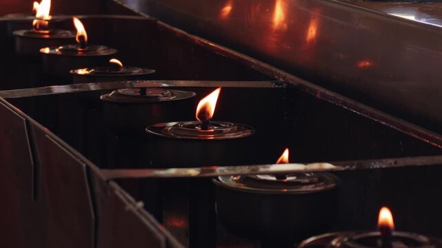 Diyo or Traditional oil lamp at night