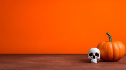 scary spooky halloween season monster skull and crossbones halloween witch with pumpkin halloween and October background. Frightful october celebration featuring a ghastly skull