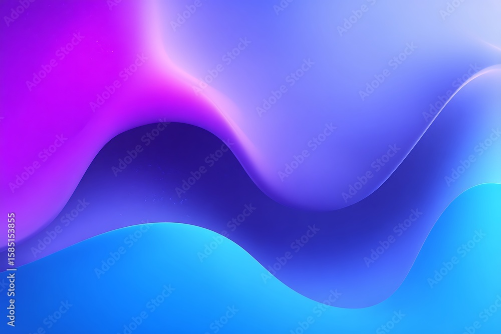 Poster vibrant abstract gradient waves create a serene and modern background theme for digital displays